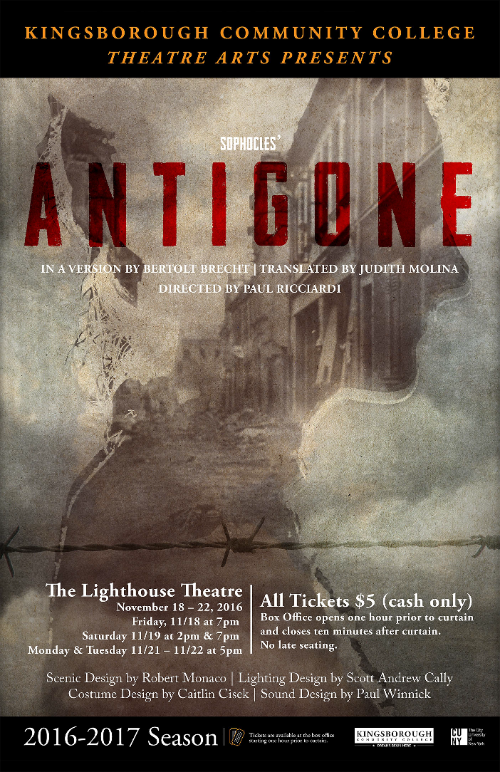 Antigone, in a version by Bertolt Brecht, translated by Judith Malina