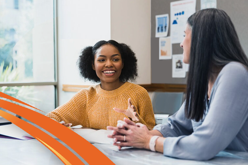 student with advisor