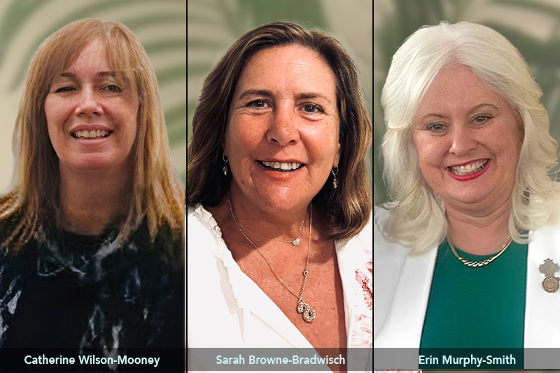 Nursing professors Sarah A. Browne-Bradwisch, Erin Murphy-Smith and Catherine Wilson-Mooney 