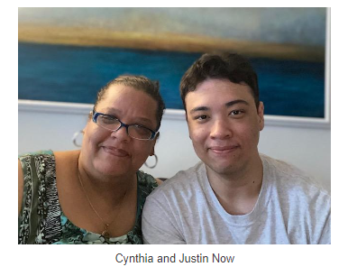 Cynthia Olvina ‘08 and her son, Justin Olvina ‘23