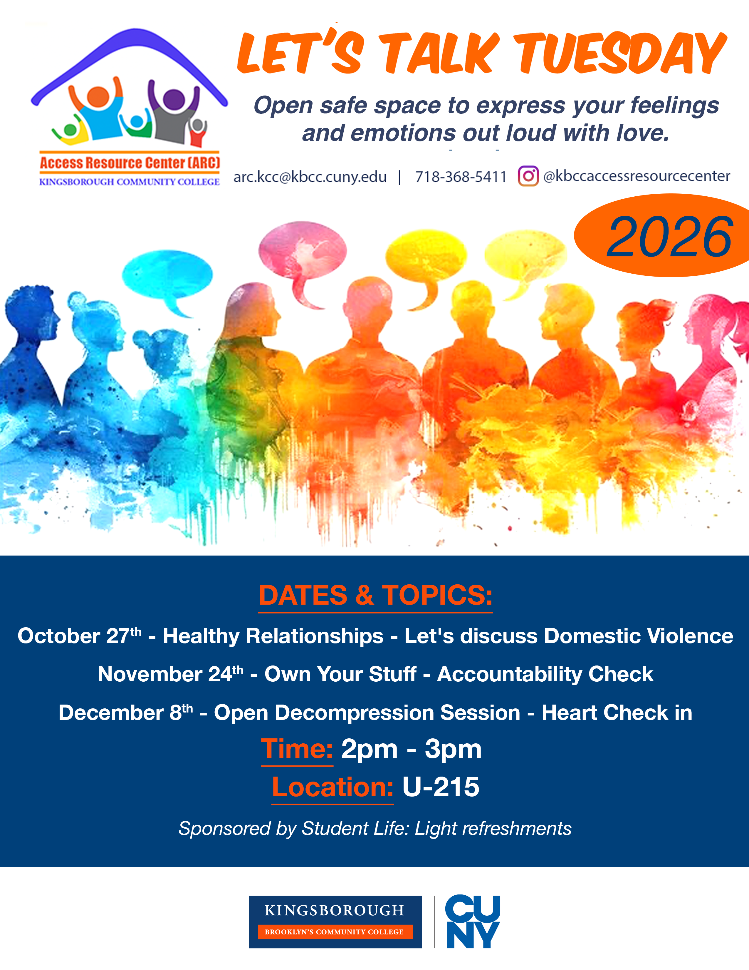 Let's Talk Tuesday flyer