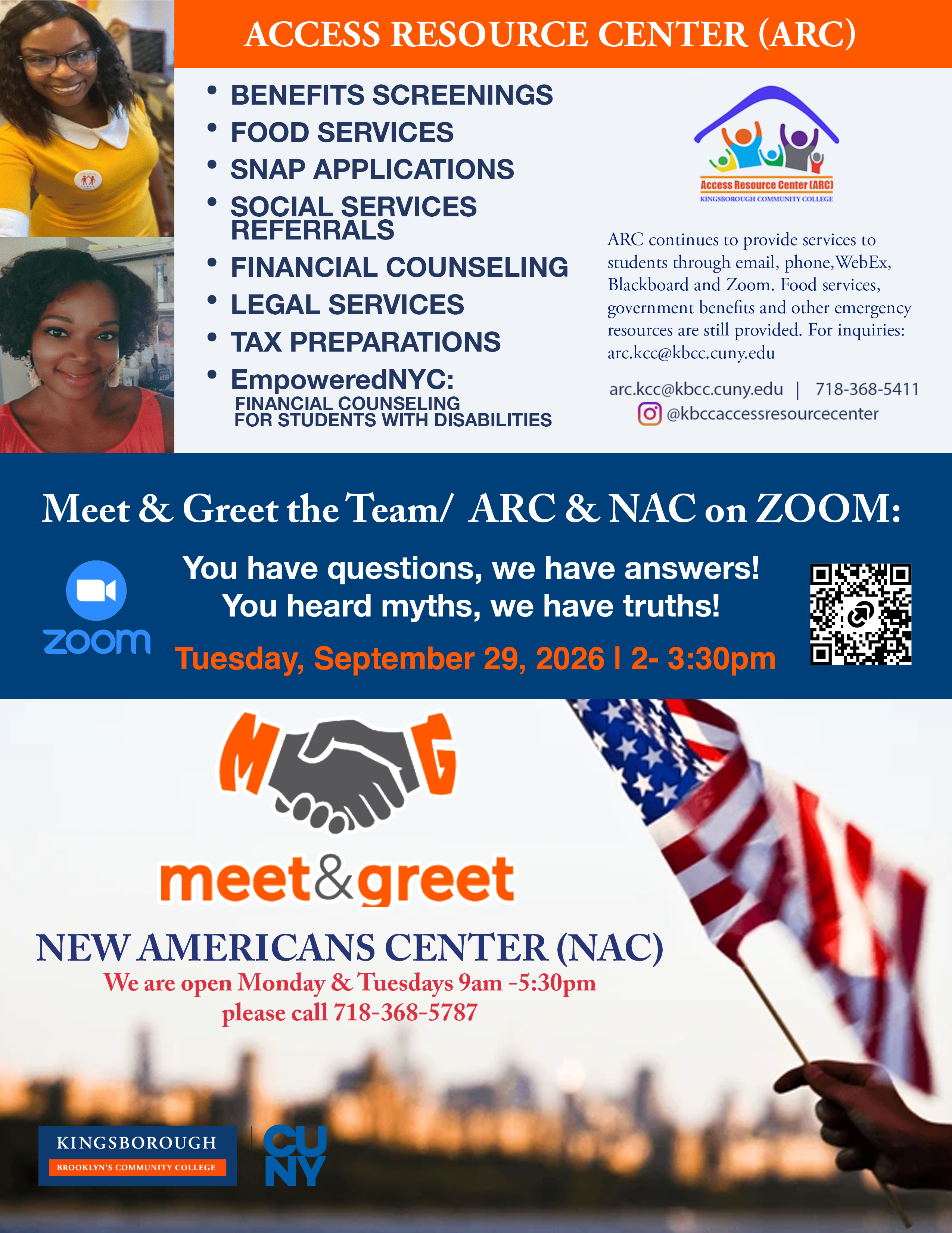 Meet & Greet the Team flyer