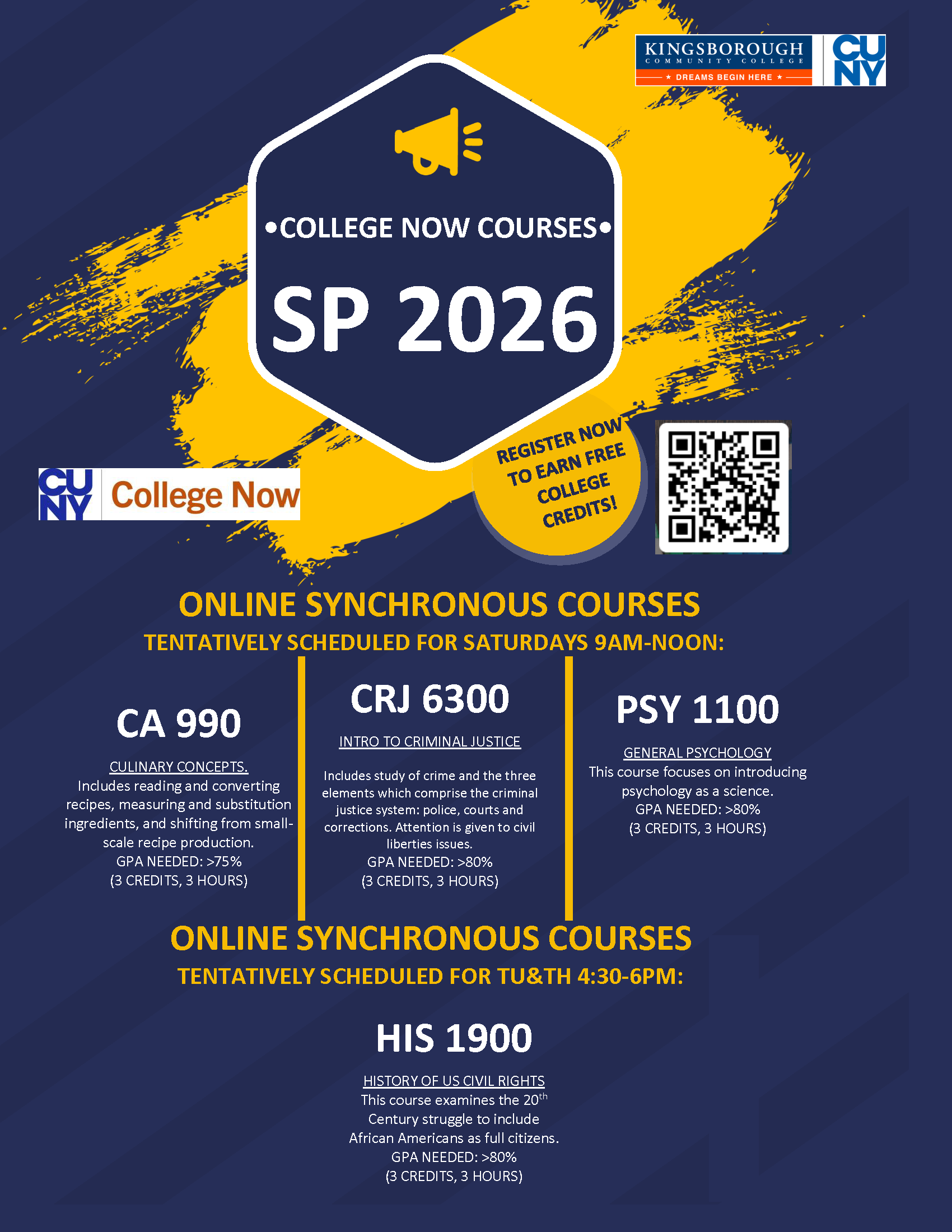 College Now Online flyer